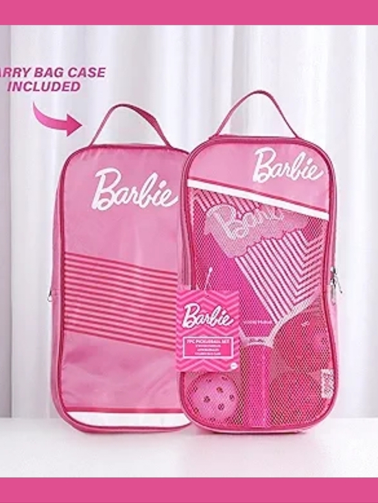 Target Other - Barbie Wooden 7-Piece Pickleball Bundle
